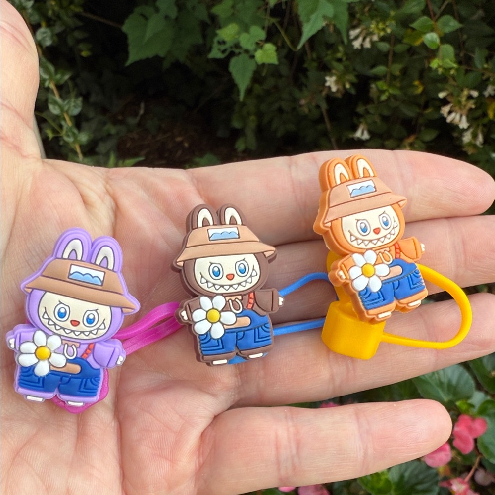 Set of 3 Fall in Wild straw toppers